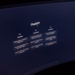 chat gpt welcome screen on computer